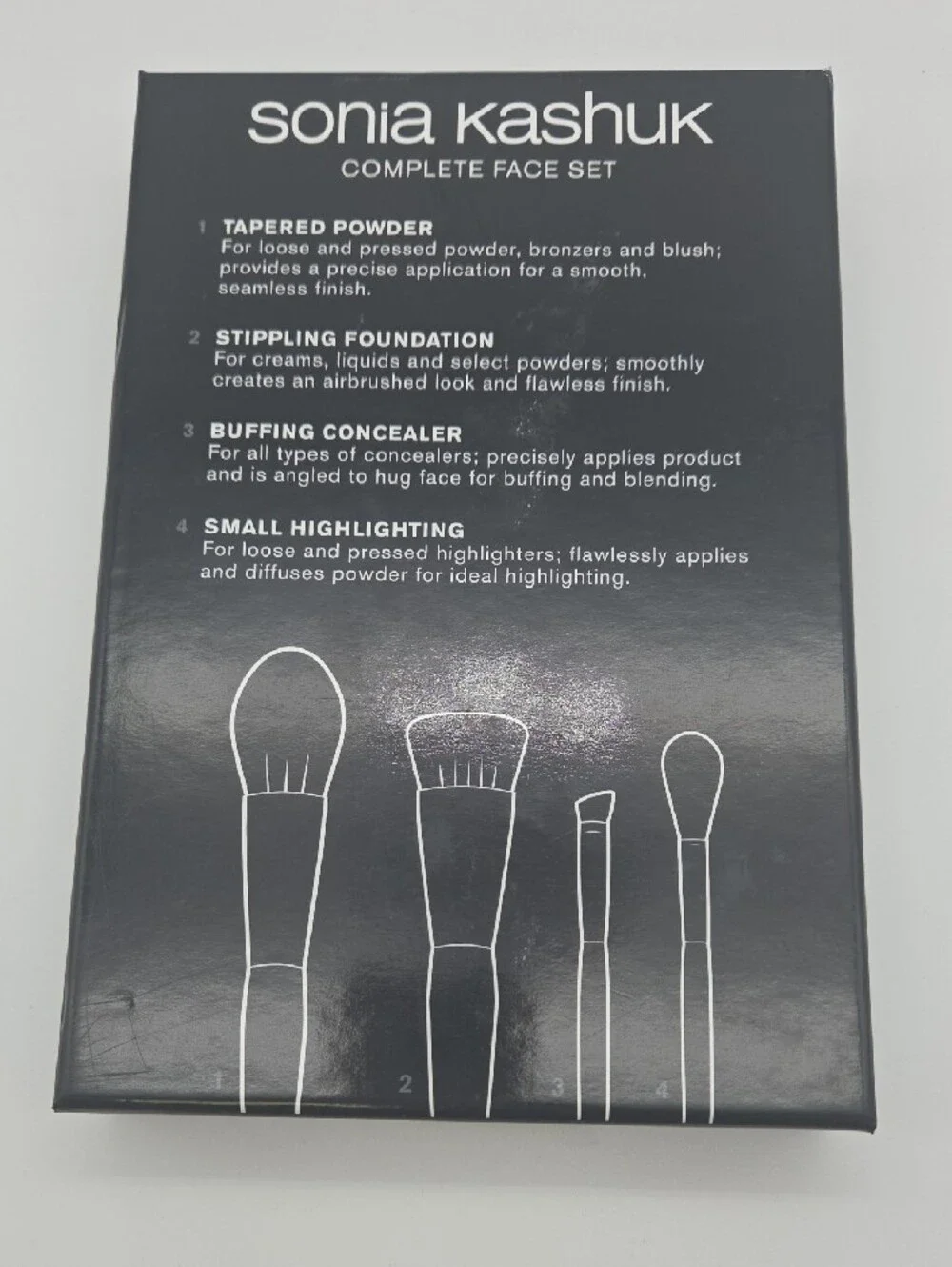 Sonia Kashuk Black Complete Face Brush Set - 4 Pcs